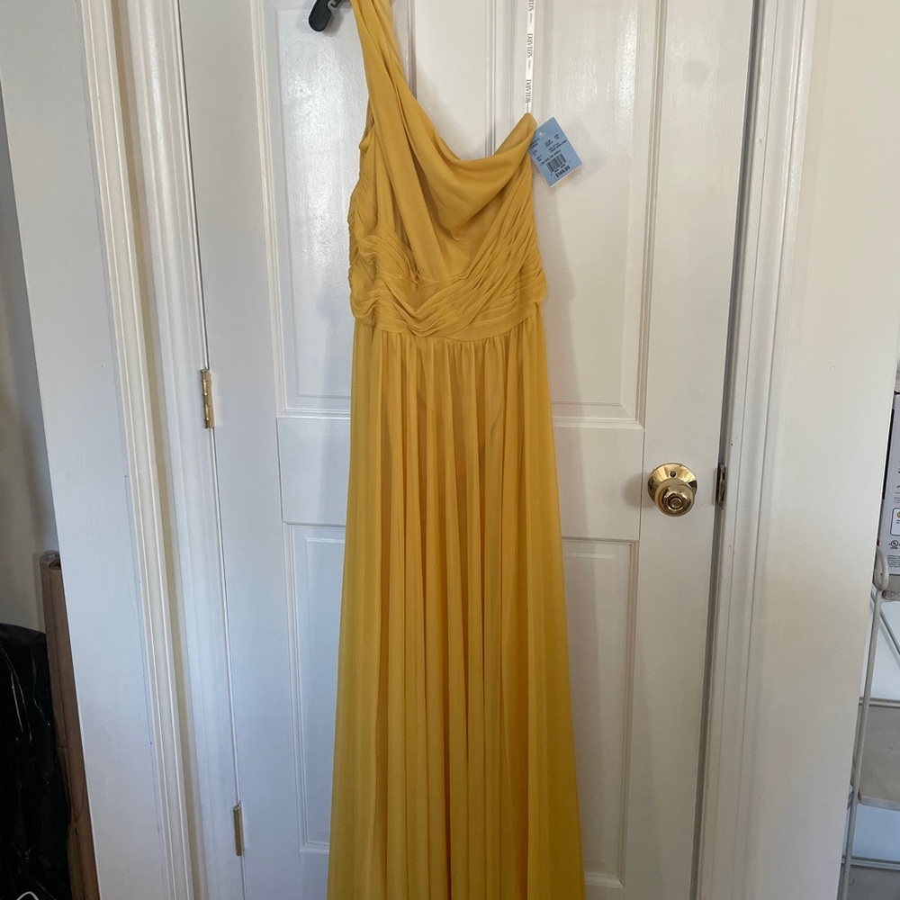 David’s Bridal Bridesmaid Dress in Sunflower